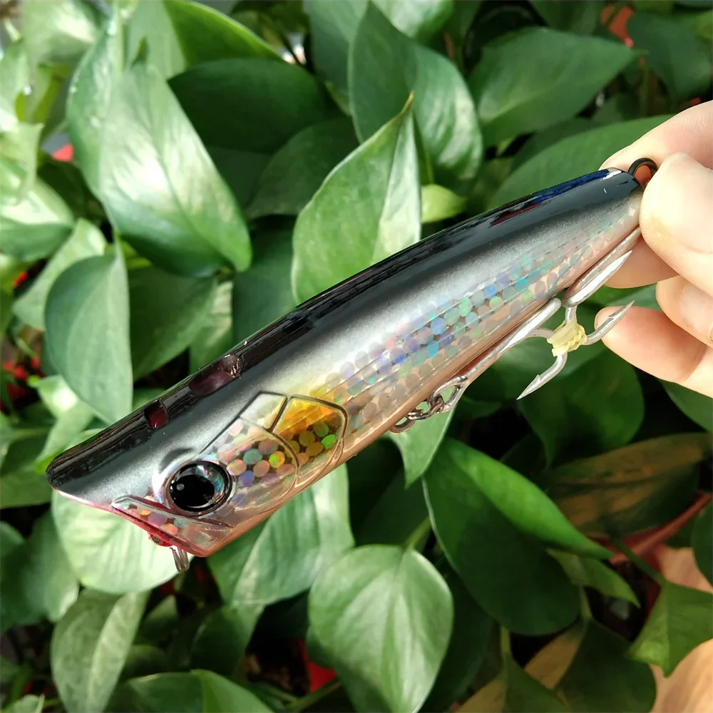 Señuelos de pesca Popper Topwater, cebo duro Artificial con chorro de boca grande para GT, atún, 90mm, 22,9g, 1 ud. - imagen 3