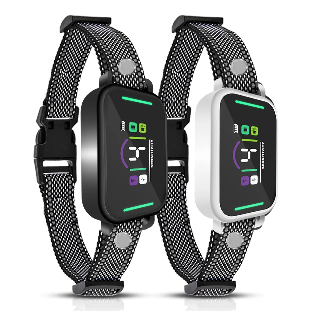 Collar de entrenamiento antiladridos para perros con pitido, vibración, choque para perros grandes, medianos y pequeños, Collar de choque contra la colada con 8 Adju - imagen 2