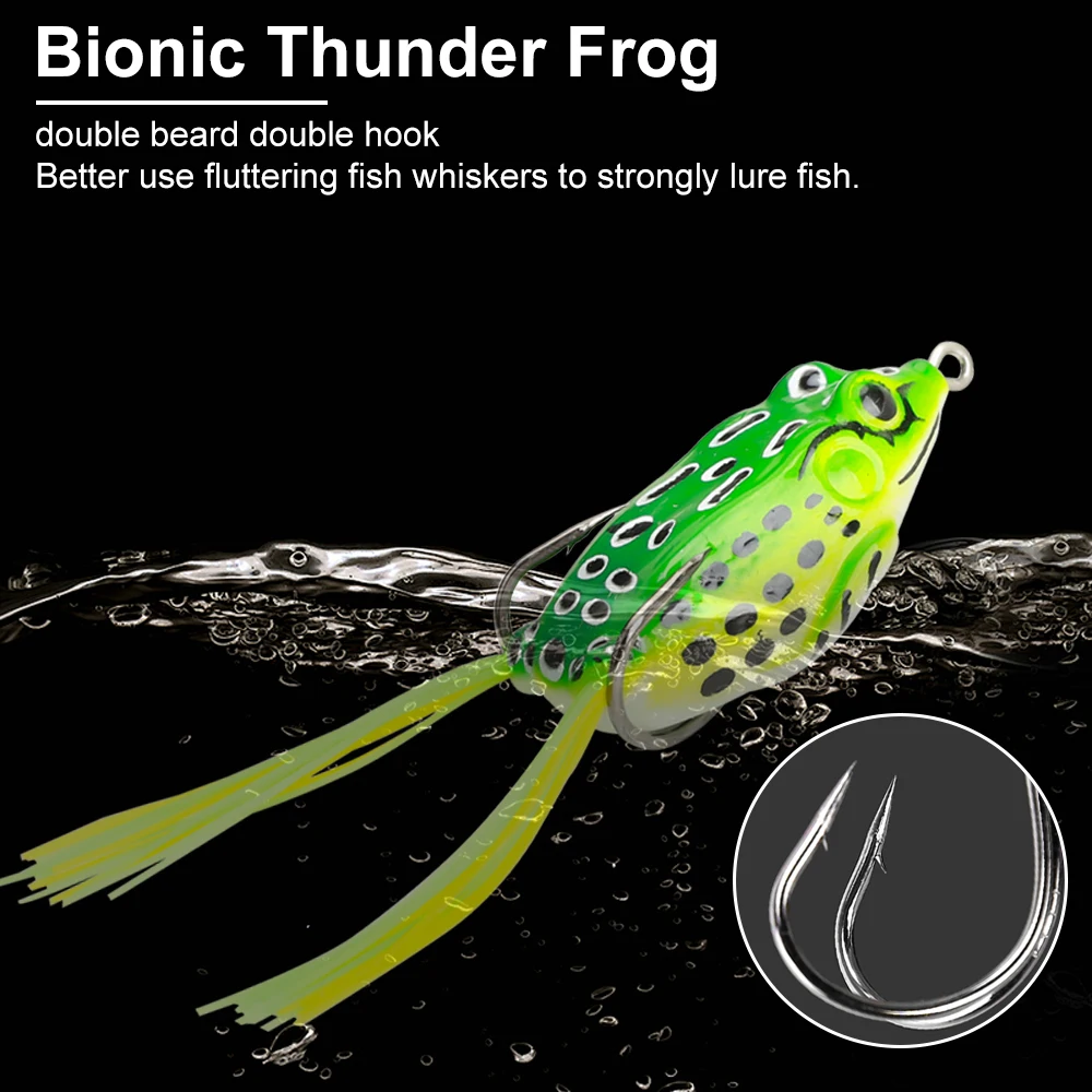 FTK, cebo de manivela de ranas, aparejos de cebo de manivela, cebo de lubina, manivela salvaje, herramienta de cebo duro de pesca colgante, cebo de simulación Luya, cebo de pez negro - imagen 5