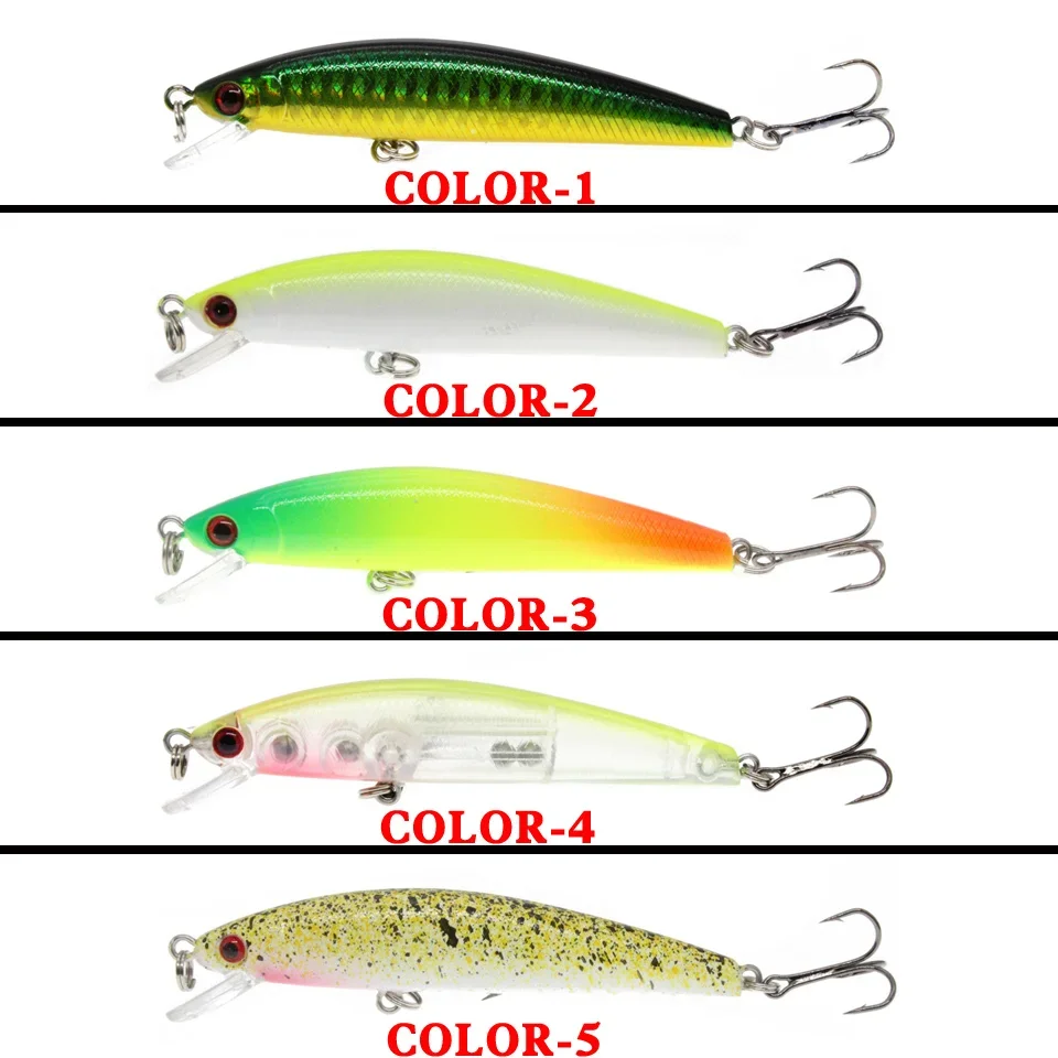LEOSPORT-Señuelos de Pesca de 8,5 cm/7,5g, Wobblers de pececillos de alta calidad, de 5 colores aparejos de pesca, cebo de pescado falso de plástico realista, venta al por mayor - imagen 4