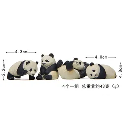 Estatuilla Panda de resina para jardín miniatura y micro paisaje