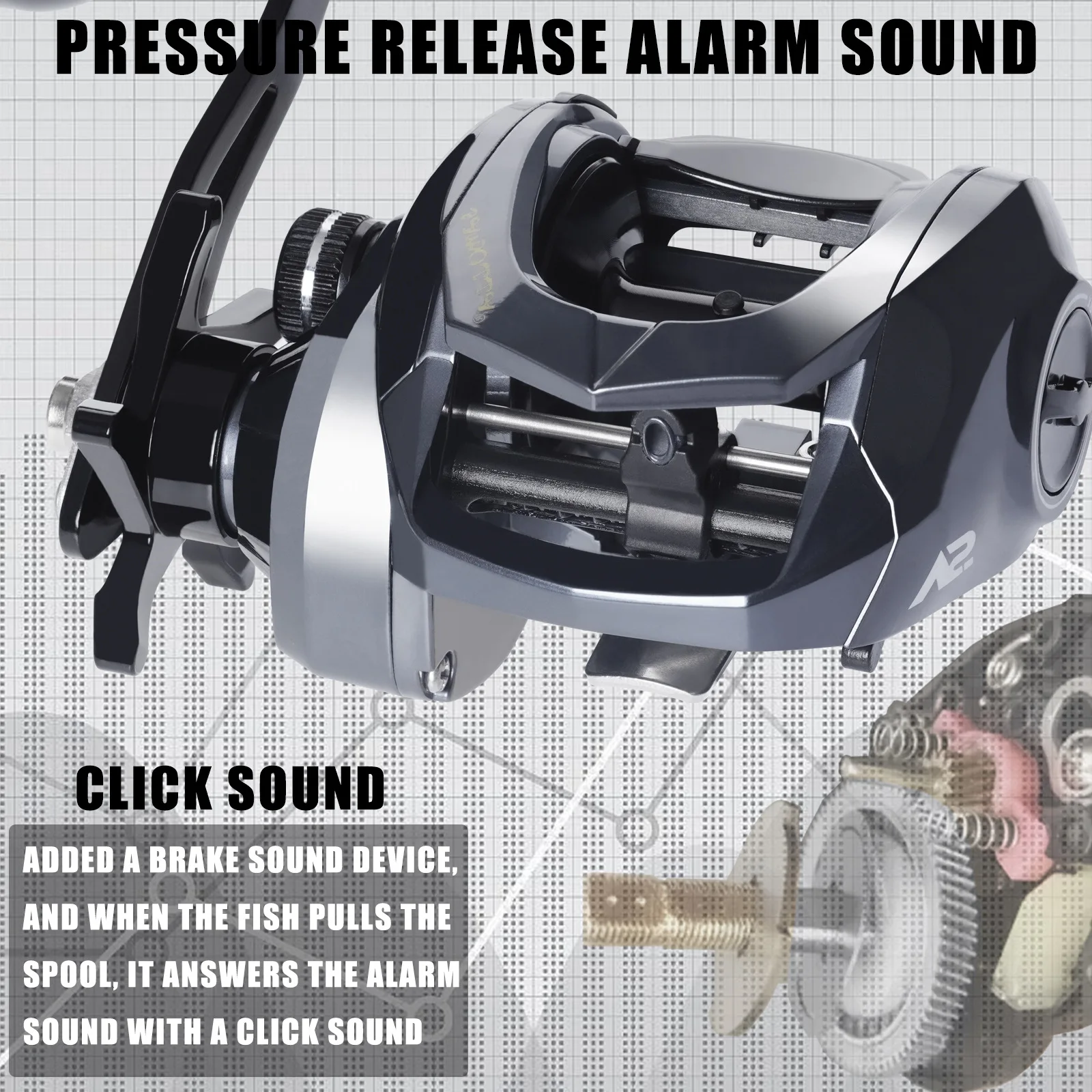 Pesca en el mar carrete de pesca Baitcasting grande agua salada impermeable 6,3: 1 15KG arrastre pesca de gato Trolling Base de Metal - imagen 5