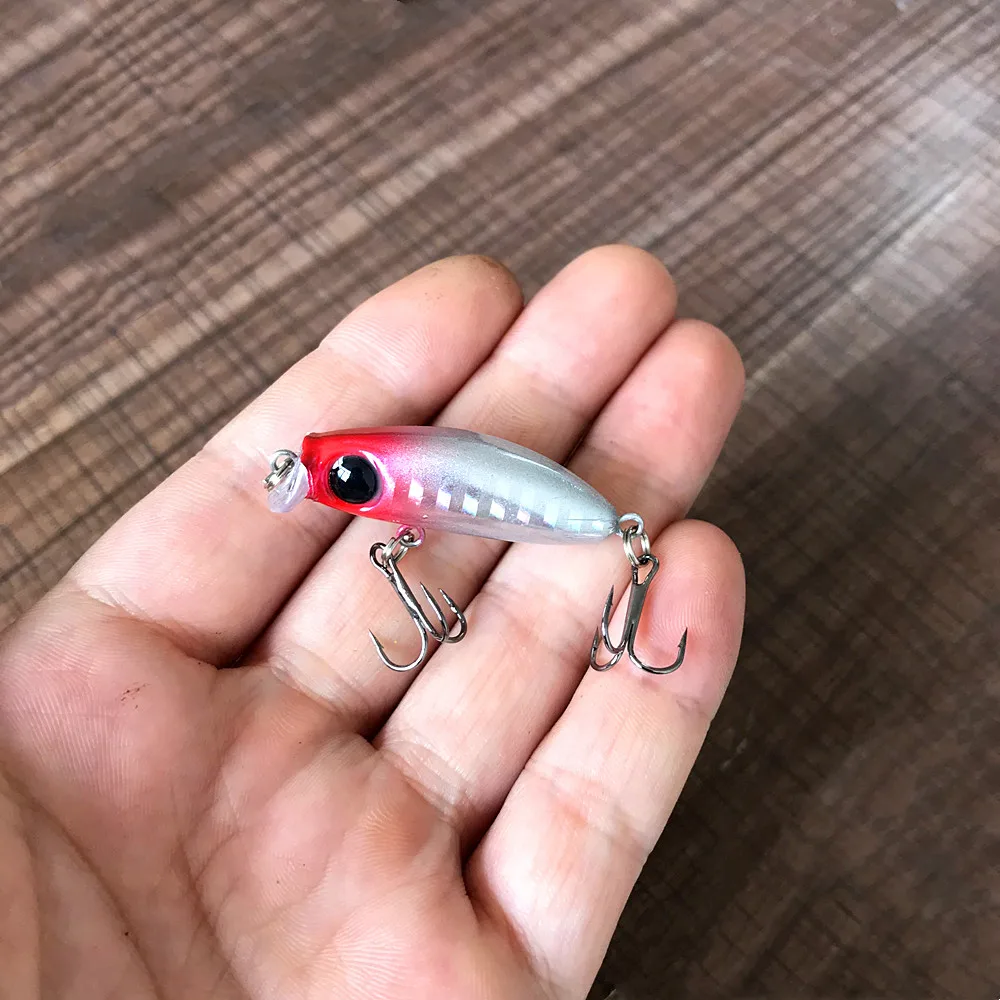 Señuelo de pesca de pececillo de hundimiento lento, Wobblers de 43mm y 2,7g Isca, cebo duro de plástico Artificial, Mini Crankbait, aparejos de pesca de Lucio, 1 piezas - imagen 3