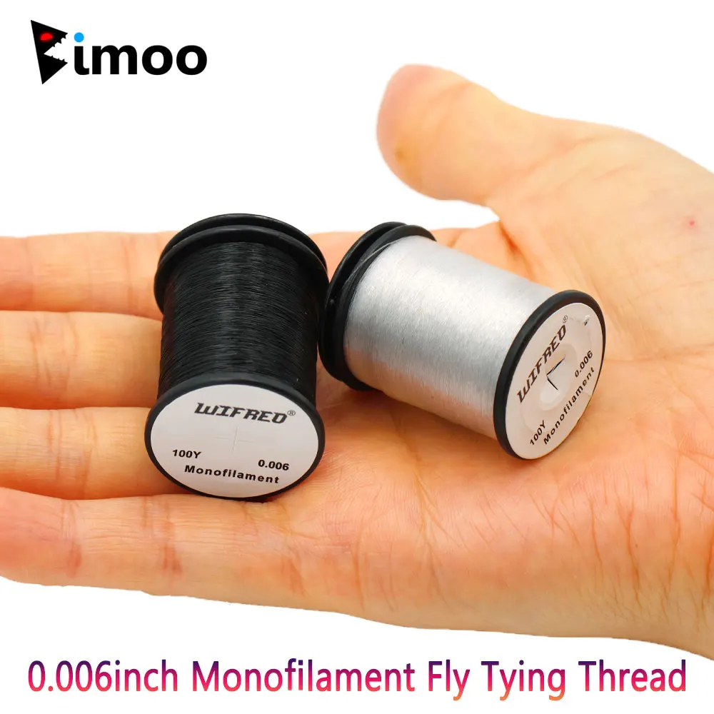 Bimoo, 1/2 Uds., hilo para atar moscas monofilamento de 0,006 pulgadas para costilla y cuerpo de patrones de Bonefish, Scuds Caiddis' Fly Mayfly, moscas de trucha