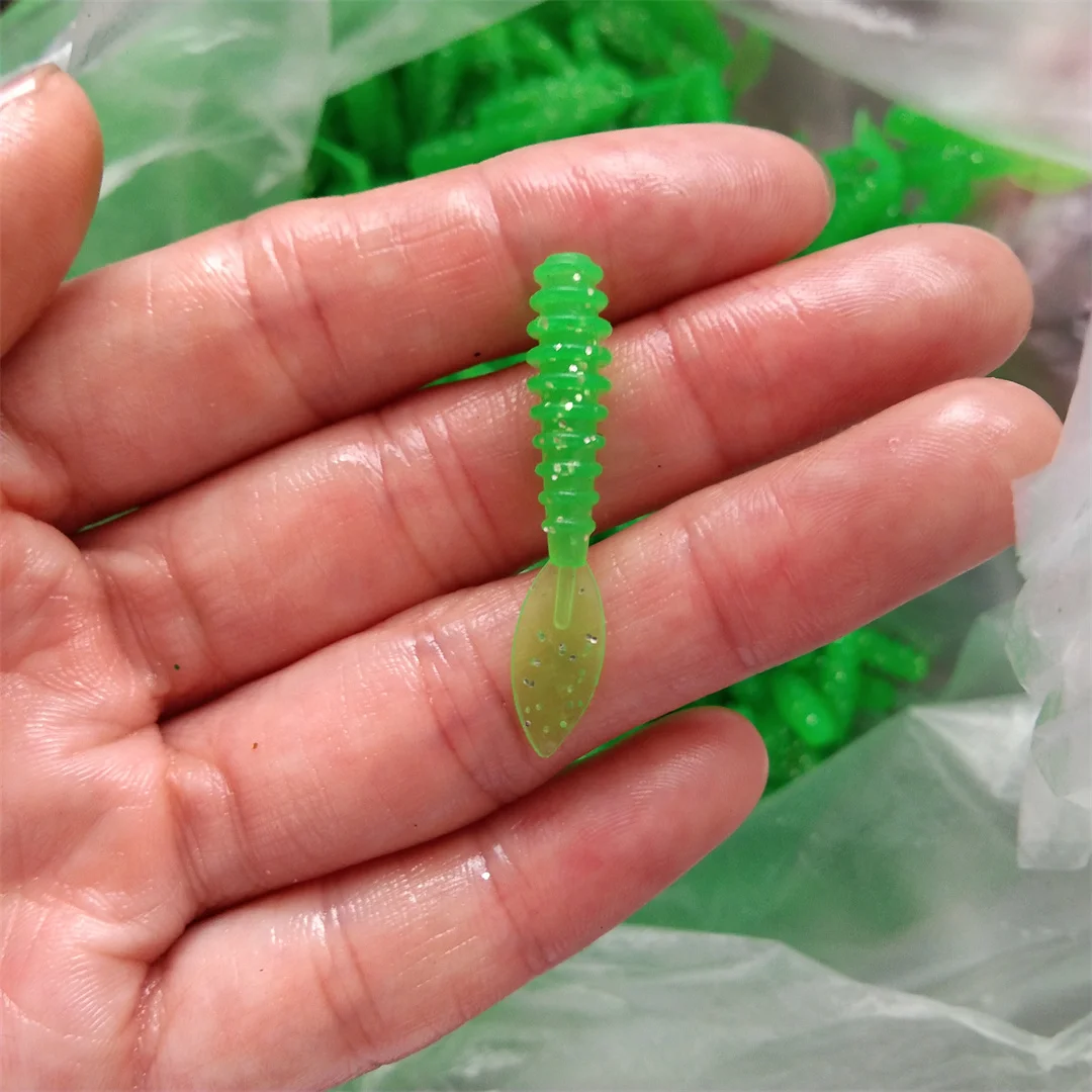 Swolfy-señuelo de pesca de silicona blanda, cebo de gusano, 20 piezas, 35mm, 0,3g, olor con sales - imagen 3