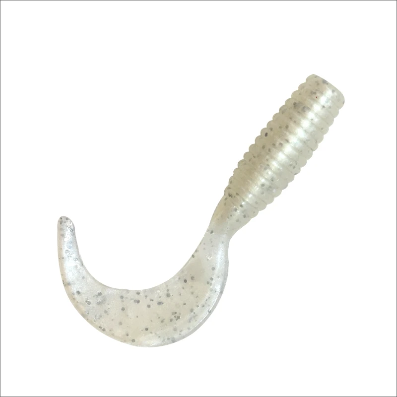 ORJD-señuelo de pesca suave, cebos de silicona Artificial, Wobblers rizados, accesorios de pesca de lubina, suministros, 38mm, 45mm, 20 unidades por lote - imagen 5