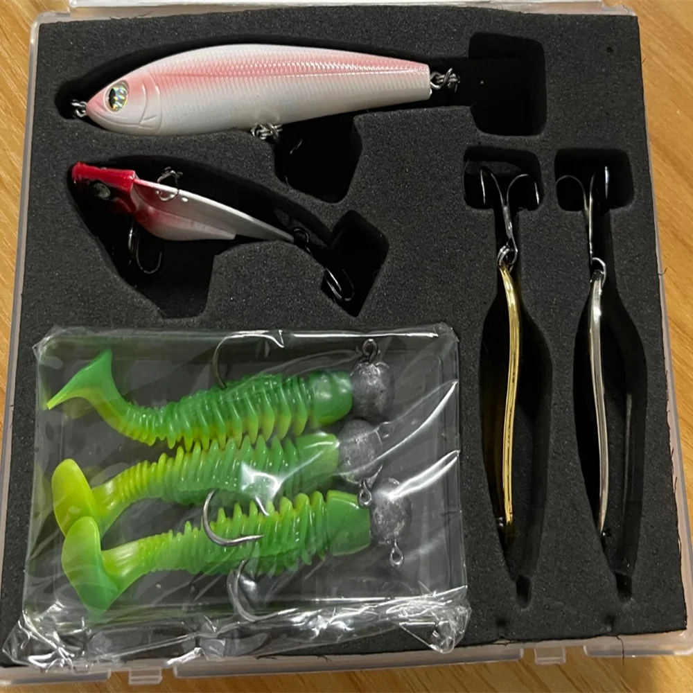 Kits de plantillas de natación KastKing, juego de cebo de señuelo de pesca, paquete de 4 faldas de silicona multicolores de 7g y 10g para agua clara y fangosa - imagen 2