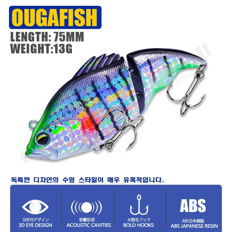 Señuelo de pesca con vibración, 75mm, 13g, Wobblers, Swimbait sin labios, accesorio de pesca que se hunde lentamente, Isca Artificial, aparejos de broche - imagen 3