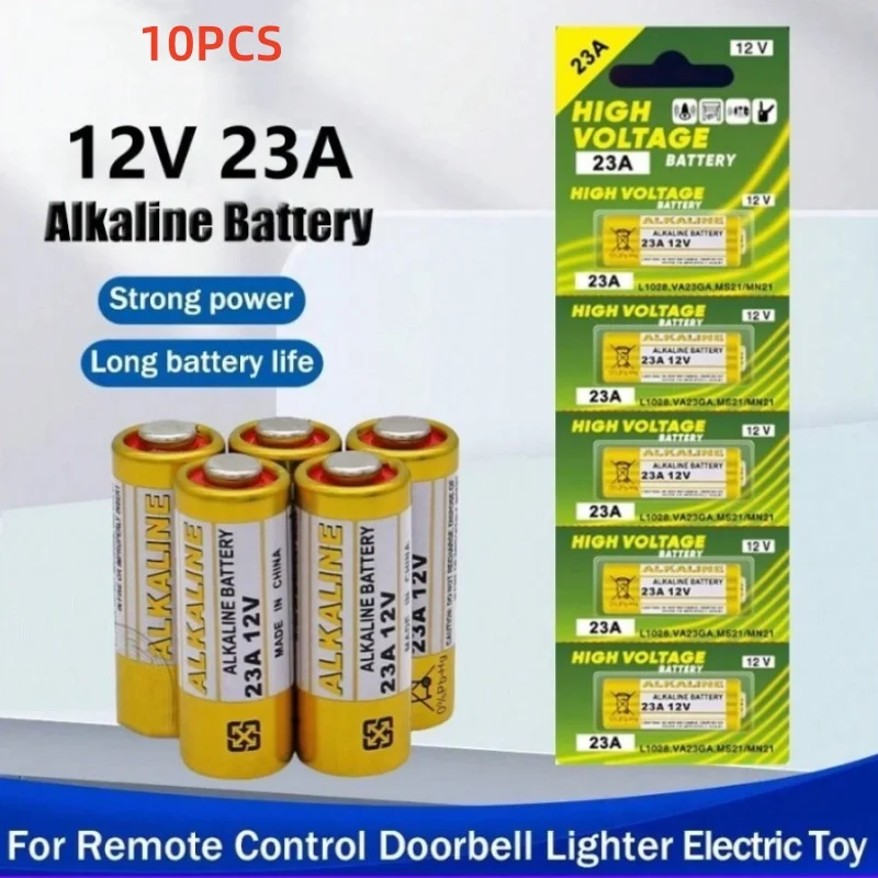 Batería alcalina 23A 12V para timbre, llaves y mandos de coche - imagen 2