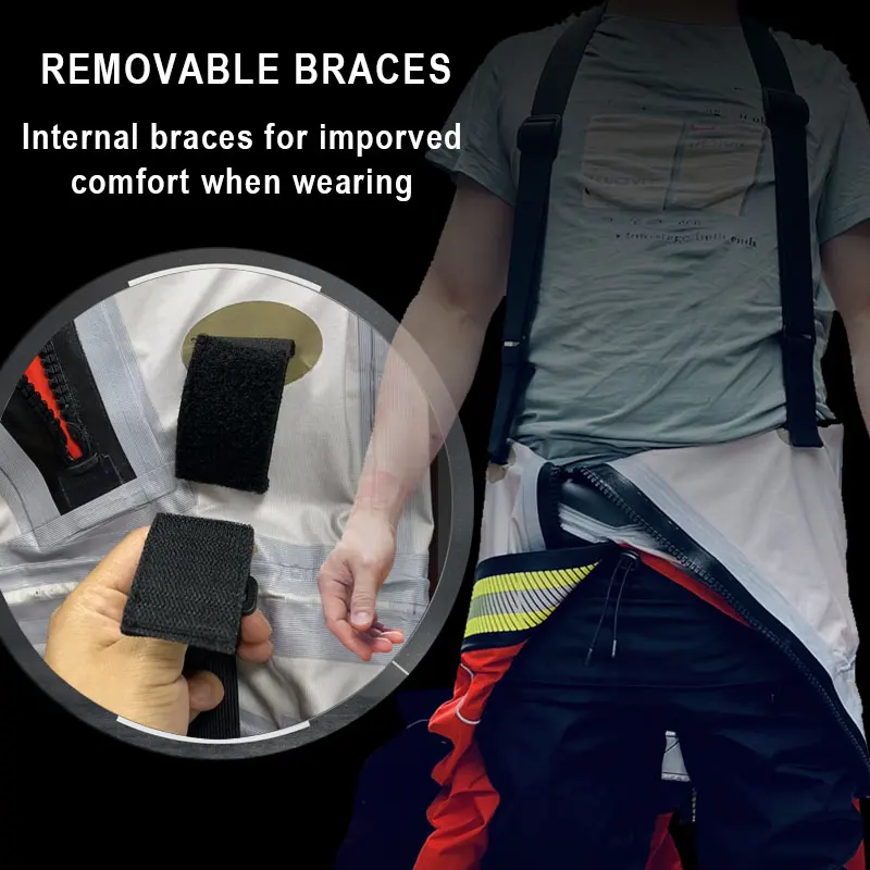 Trajes secos de Kayak de alta visibilidad para hombre, trajes de rescate de agua, ropa de remo de supervivencia impermeable para agua fría, mantener seco seguro - imagen 5