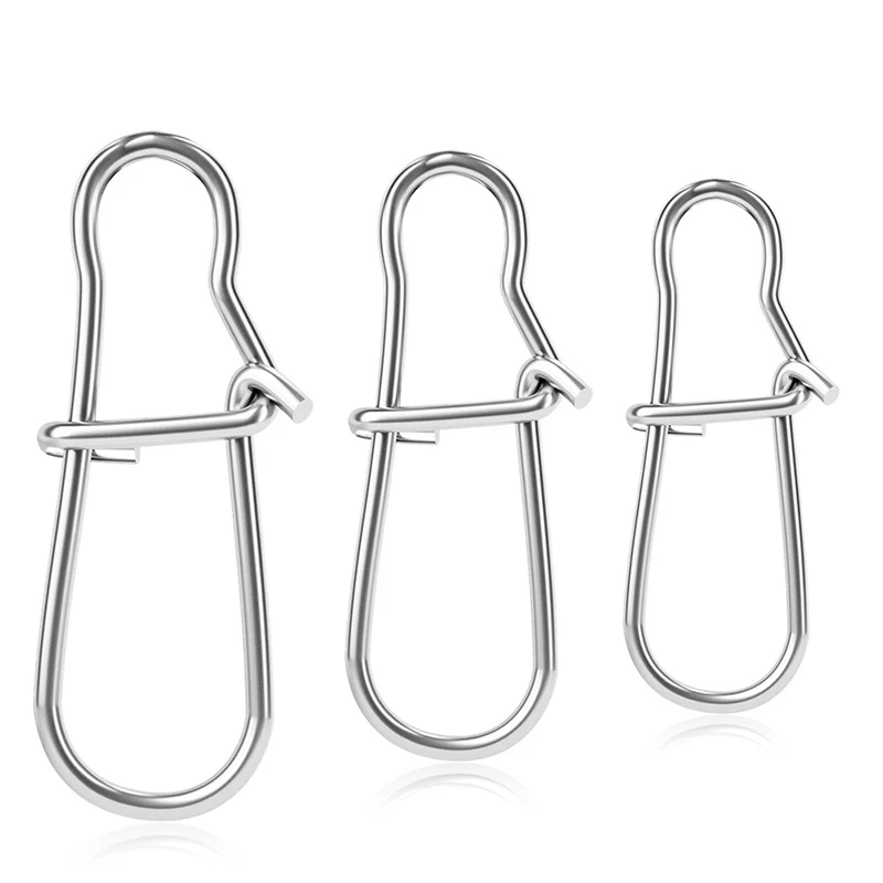 20 piezas Pin giratorio de acero inoxidable, accesorios de pesca, conector, Clip de señuelo, giratorios, aparejos de pesca de mar
