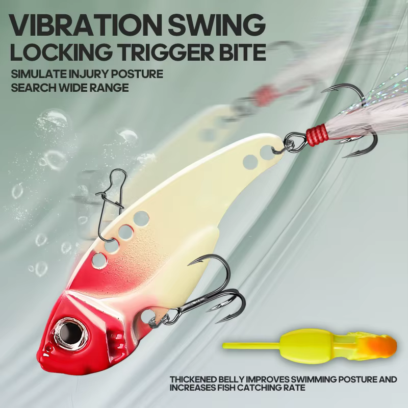 Micro Metal Señuelos VIB Cuchara Vibratoria Crankbait Wobbler - imagen 5