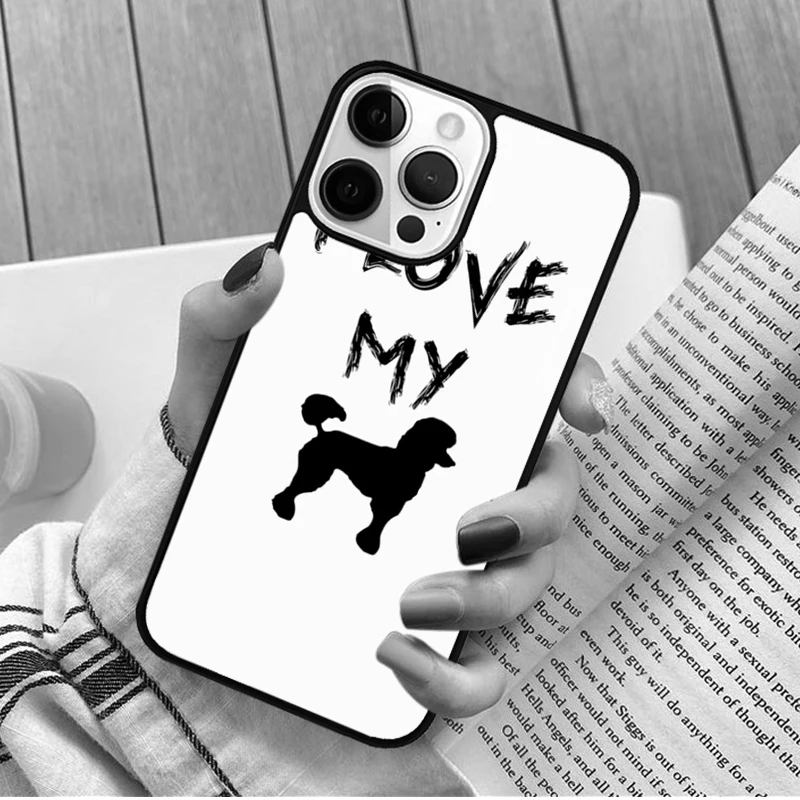 Funda con silueta de caniche vista frontal