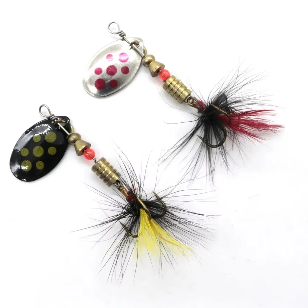 10 unids/lote cebos de cuchara de pesca Spinner señuelo 3g-7g pesca Wobbler señuelos de Metal Spinnerbait Isca Artificial gratis con caja - imagen 3