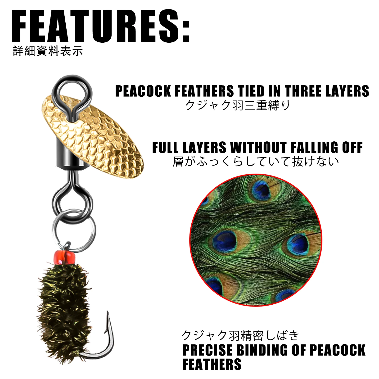 Señuelo para moscas de pesca con mosca, 5 unidades/bolsa, Spinnerbaits, cuchara, mosca Scud para trucha, atado de moscas, Streamer de pesca, atado, señuelo Artificial, Spinners - imagen 4