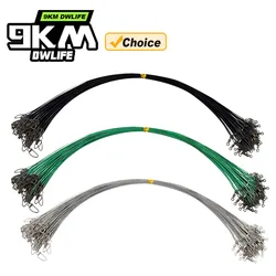 9KM Líderes acero inoxidable recubiertos nailon – Alta resistencia predadores
