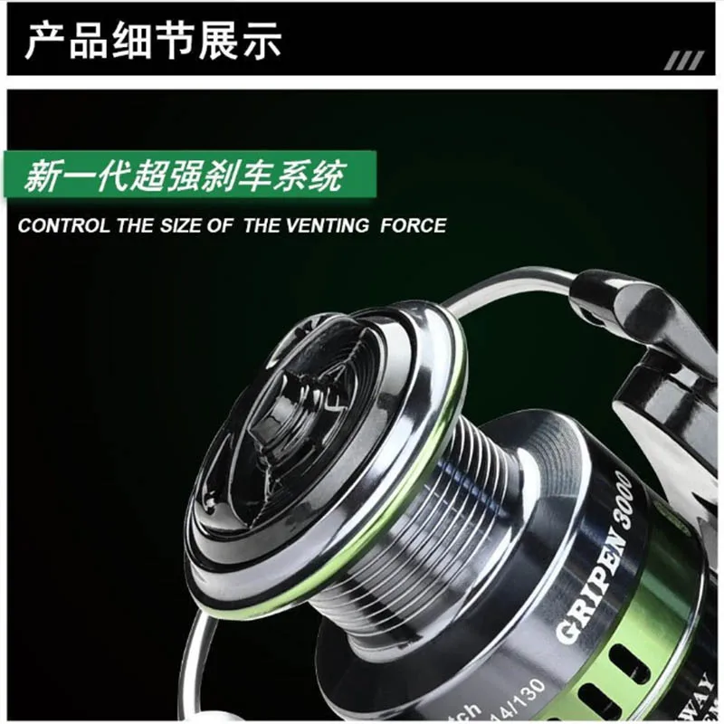 Carrete de pesca giratorio con rodamiento de acero inoxidable serie GRIPEN, arrastre máximo de arandela de 16KG para pesca en el mar, pesca de carpa - imagen 4