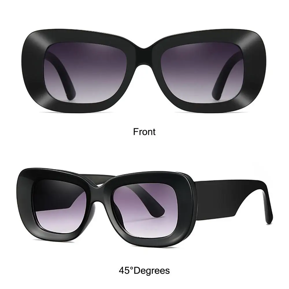 Gafas de sol clásicas estilo Punk para hombre y mujer, lentes de sol rectangulares, cuadradas, UV400, color negro - imagen 4