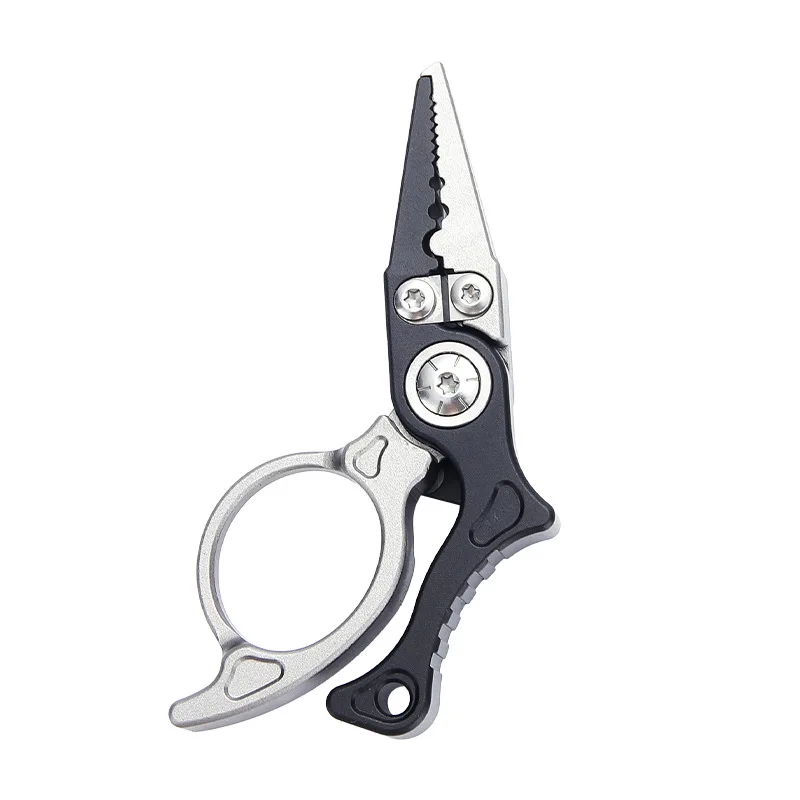 ‌ Mini alicates de pesca con mosca, herramienta de señuelo de aleación de aluminio, alicates de pesca de corriente multifuncionales compactos