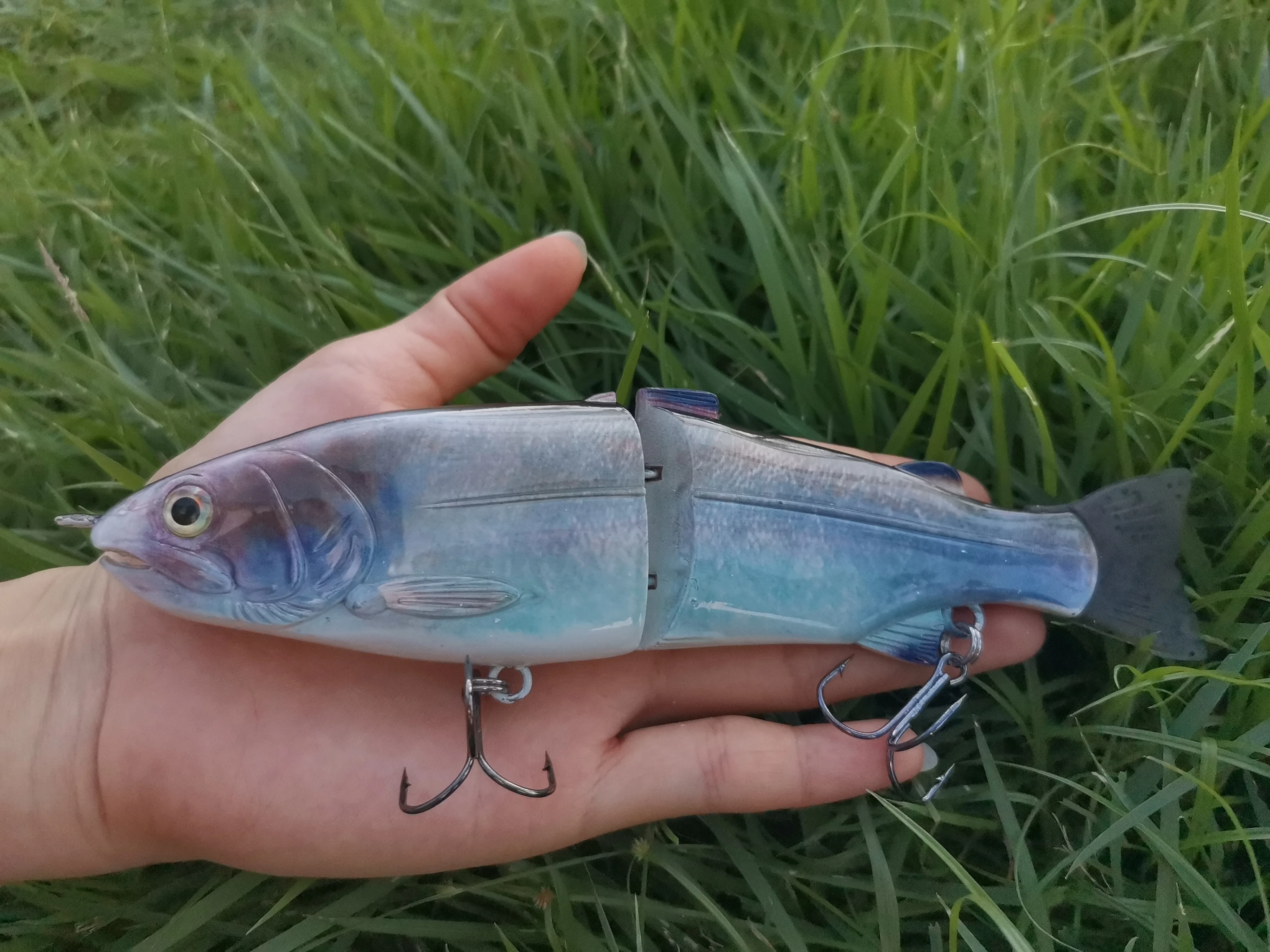 Señuelo de natación multiarticulado realista con cebo deslizante de gran tamaño 6 #   Anzuelo 18,6 cm 65g Pike Muskie Walleye Bass Fish señuelo cebo de pesca de mar - imagen 5
