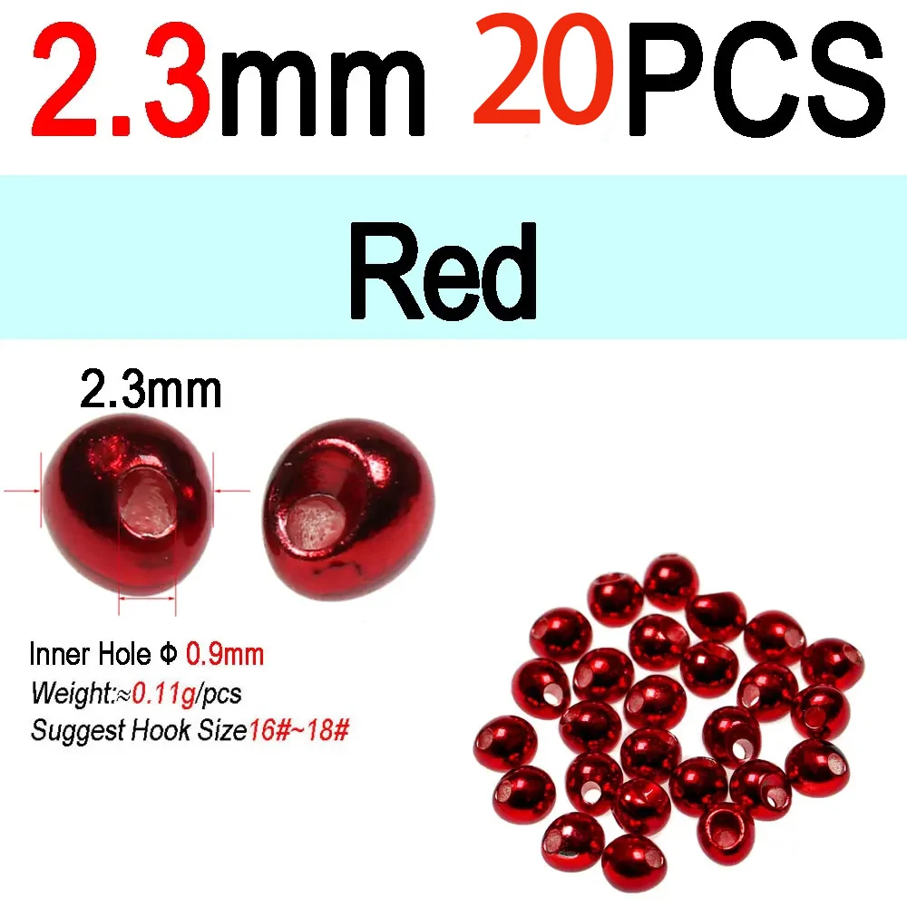 2.3mm Red 20pcs