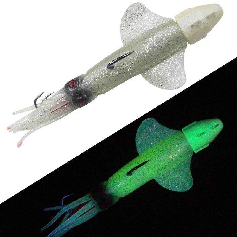 Cebo suave Lua para pesca en el mar, placa de hierro de calamar grande, cebo falso de pulpo con cabeza de plomo, atún especializado en matar calamar loco grande - imagen 5