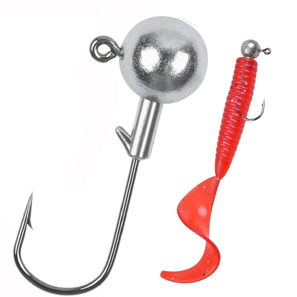Anzuelos Jig Head sin pintar para lubina y trucha – Cabeza redonda