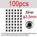 100pcs Silver 3.5mm