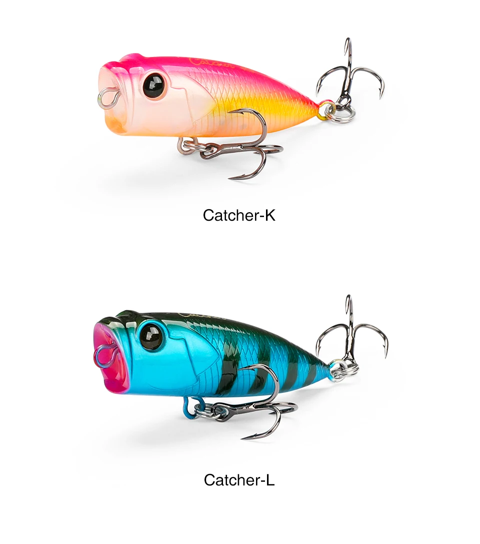 ¡Los señuelos de pesca vibrantes y efectivos de Catch-K y Catch-L para una captura exitosa!