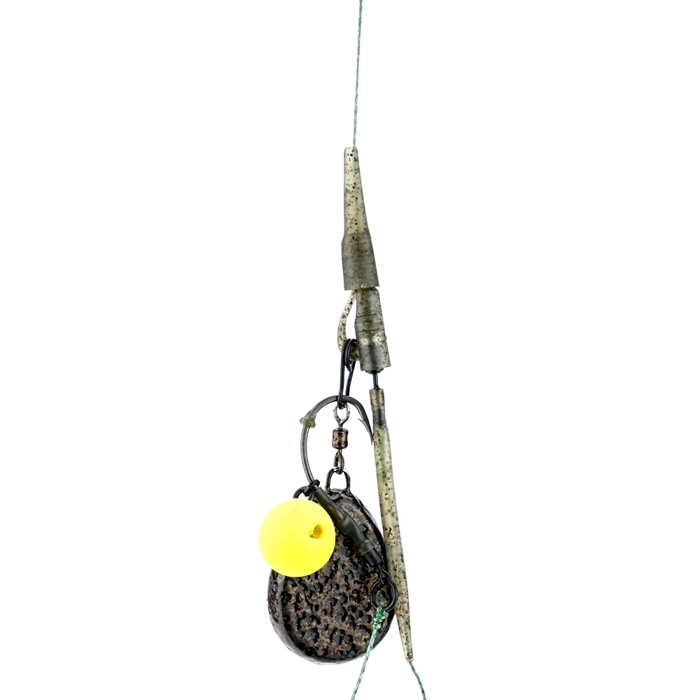 Hirisi 15 Uds Terminal de pesca de carpa aparejos cola mangas de goma cono Clips de plomo de pesca accesorios de pesca de carpa AE061-6 - imagen 2