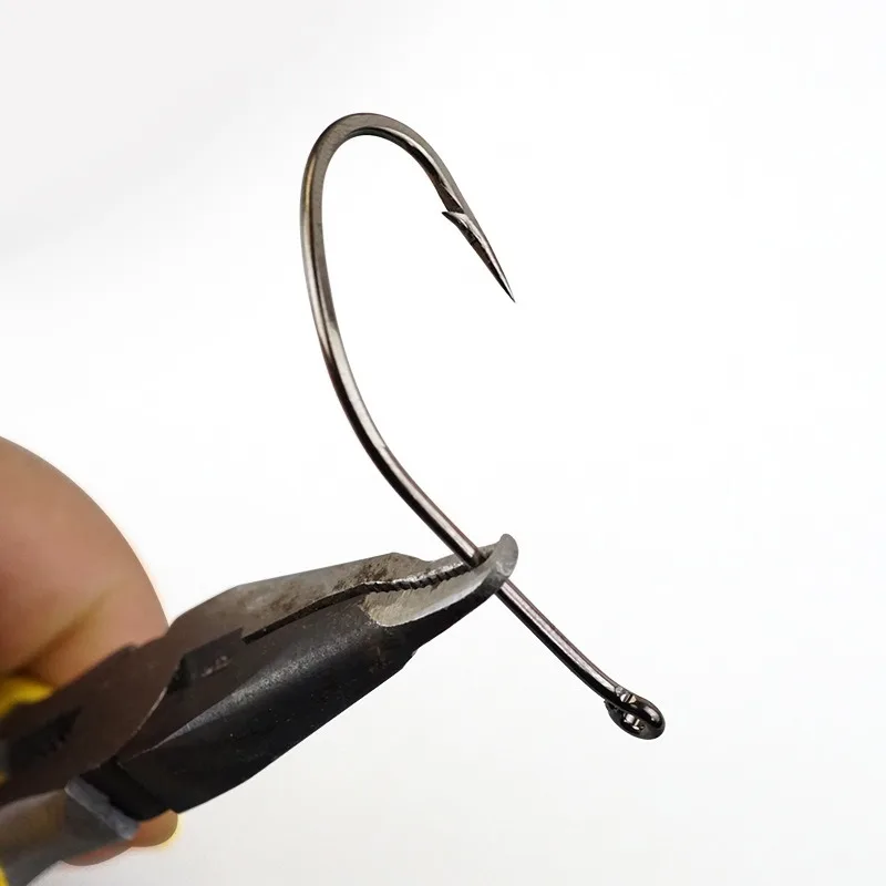 Anzuelo de pesca con mosca de acero de alto carbono, 10 piezas, Japón, anzuelos circulares, carpa, pulpo, aparejos de pesca curvos - imagen 3