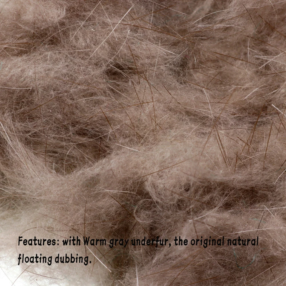 WIFREO-pelo de castor de Color Natural, doblaje flotante para moscas secas, moscas emergentes, Nymph, Mayfly, atado de trucha, pesca con mosca, 5x5cm - imagen 5