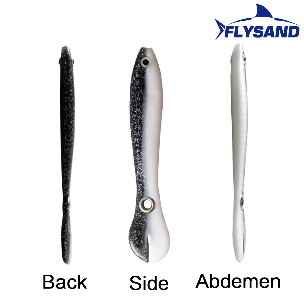 FLYSAND-señuelo de pesca, equipo de pesca, señuelos de lubina, 10cm, señuelo de pesca biónico suave, material realista, accesorio de cebo suave para pesca de natación - imagen 4