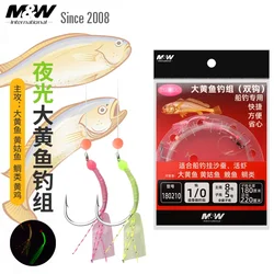 Señuelo luminoso M&W con doble gancho para corvina