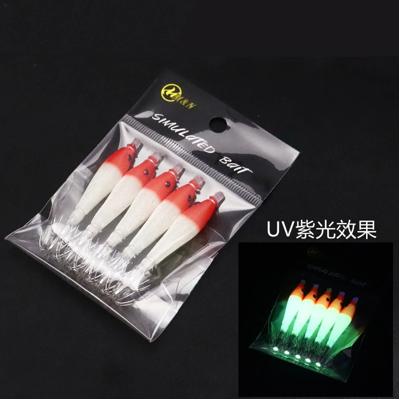 Jig Calamar UV luminoso – Señuelo artificial fluorescente
