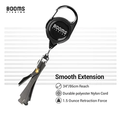 Booms FFC2 Tijeras para pesca con cortador de línea y retractor