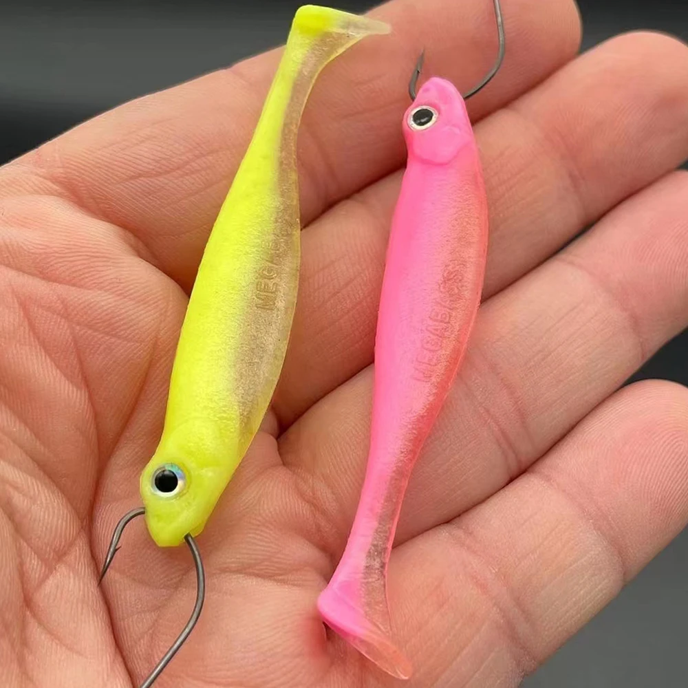 Señuelos de Pesca suaves Leurre Souple, trucha Perch Zander, Swimbait, 8 piezas, 6cm, 2g, Texas Rigs - imagen 4