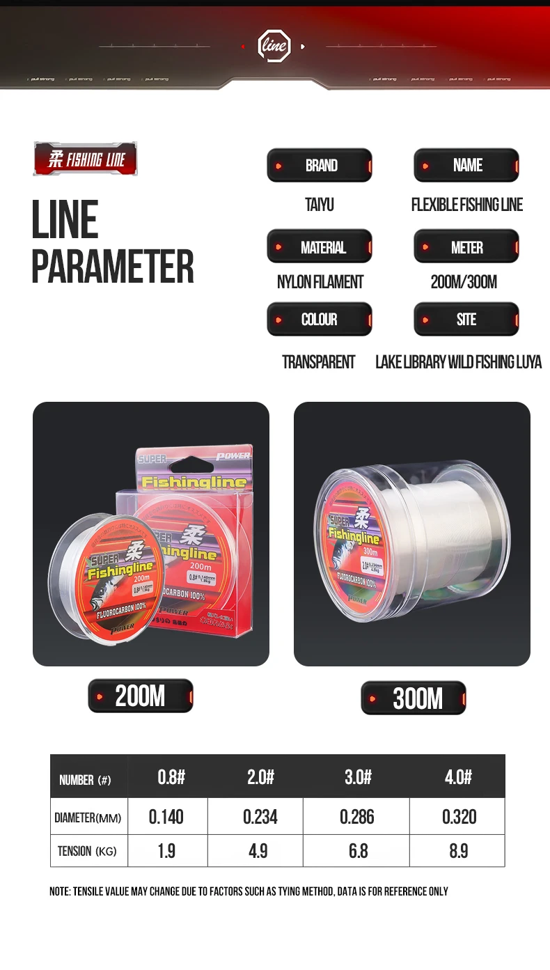 Experimente lo último en el rendimiento de la línea de pesca con nuestras líneas de 200 m y 300m diseñadas para un uso versátil y duradero