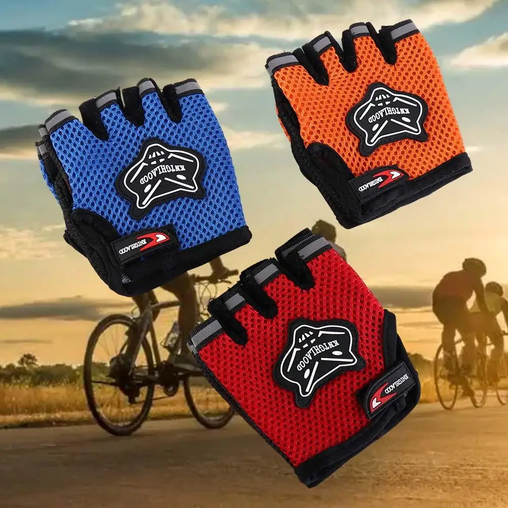1 par de guantes de ciclismo para bicicleta de montaña, medio dedo, para niños y adultos, escalada, culturismo, guantes de montar, guantes de ciclismo - imagen 3