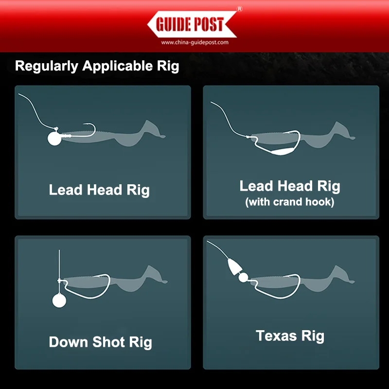 Gusanos de vinilo cola blanda para pesca a casting – 2 a 3 pulgadas - imagen 4