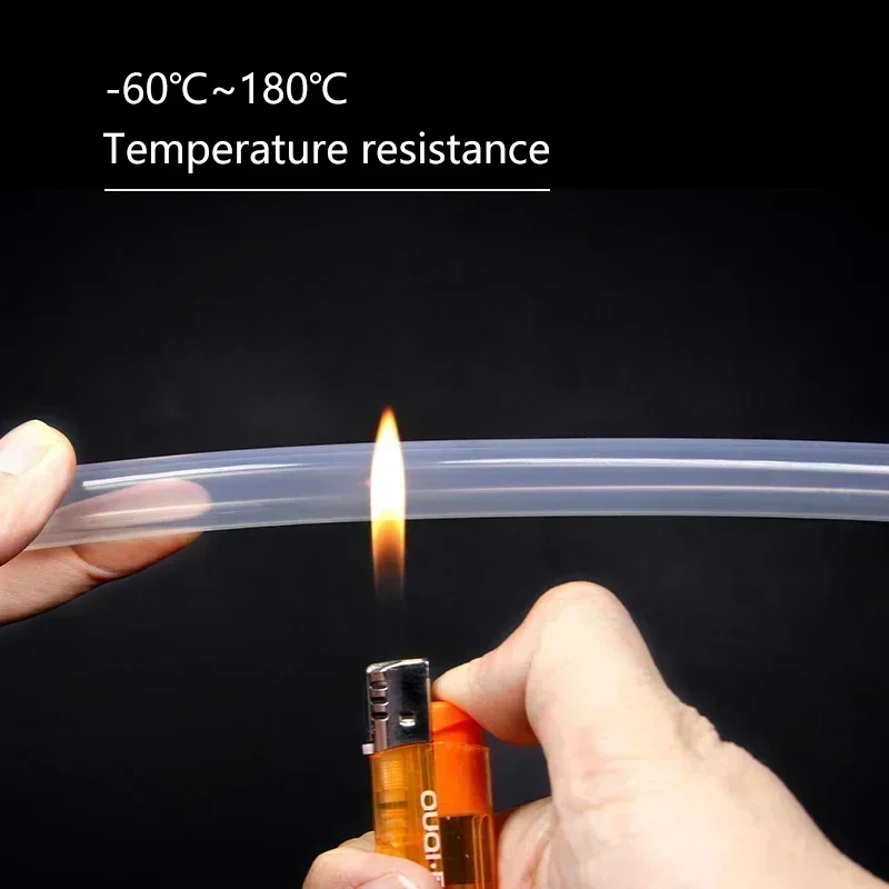 Tubo de silicona Flexible de 1/3/5/10M, conector de agua, mangueras de jardín, tubos de riego de aire de acuario transparentes, manguera de goma de calidad alimentaria - imagen 2