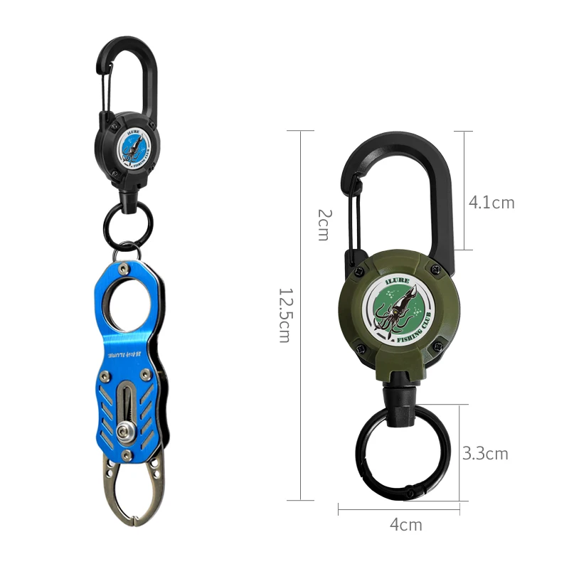 Nuevo aparejo de pesca con hebilla retráctil, mosquetón de alambre de acero, cuerda de retención, herramienta antipérdida para exteriores, accesorios marinos de agua dulce - imagen 5