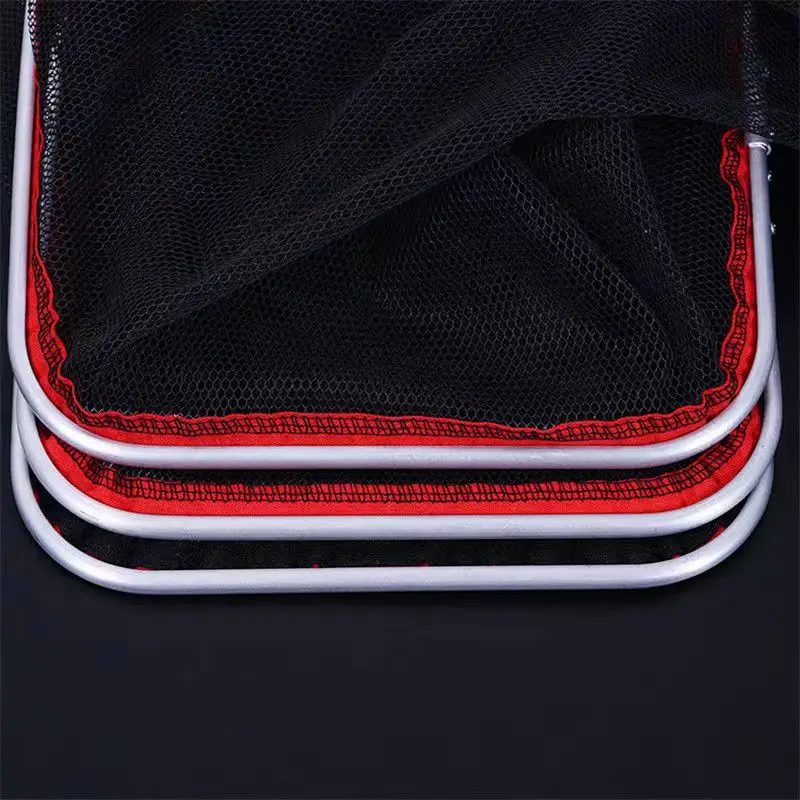 Lawaia-redes de pesca cuadradas plegables, jaula negra fuerte, Red de mano de malla pequeña, bolsa de pescado de secado rápido, anillos de malla de acero inoxidable, nuevo - imagen 2