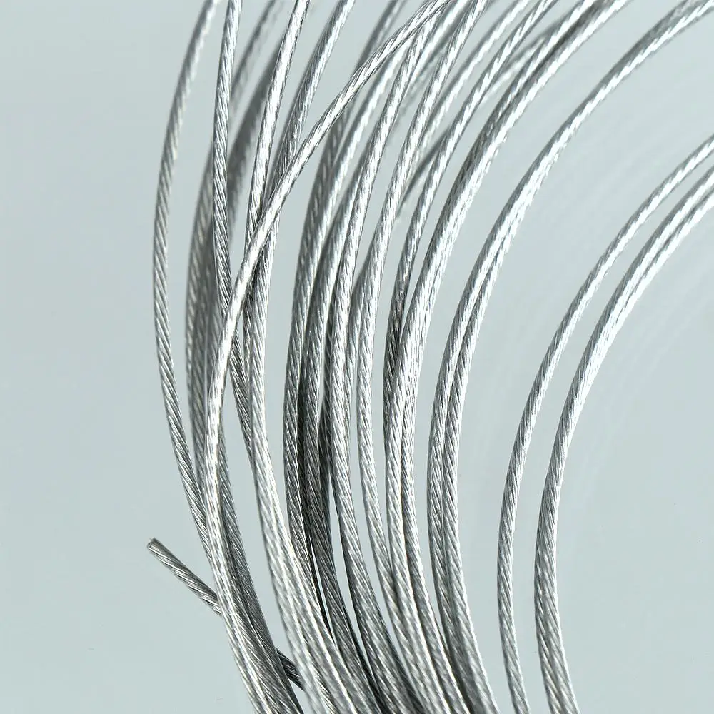 1 rollo de alambre de acero para pesca, 10m, 7 hebras trenzadas, alambre de acero para pesca en el mar cubierto con plástico - imagen 4