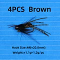 4pcs Brown