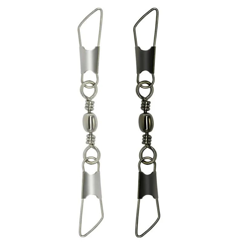 Wifreo 20 piezas barril giratorio pesca con doble presión de seguridad Pin de cambio rápido # 18- # Conector de pesca 5/0, anzuelo giratorio, aparejos de carpa - imagen 2