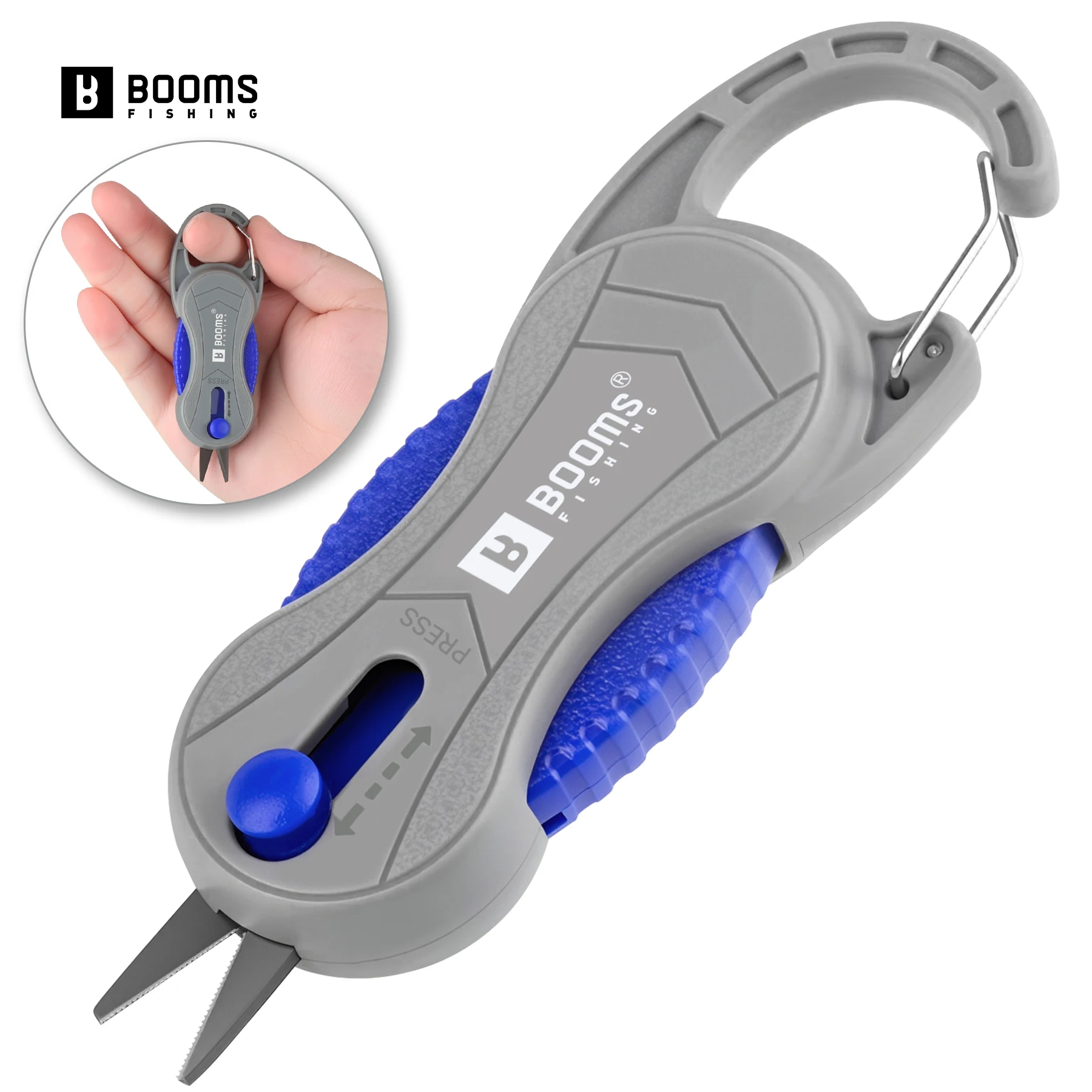 Booms-microtijeras de pesca, cortador de hilo de pescar, cuchillas de acero inoxidable, corte trenzado, líneas Mono y fluoro, herramientas limpias y suaves