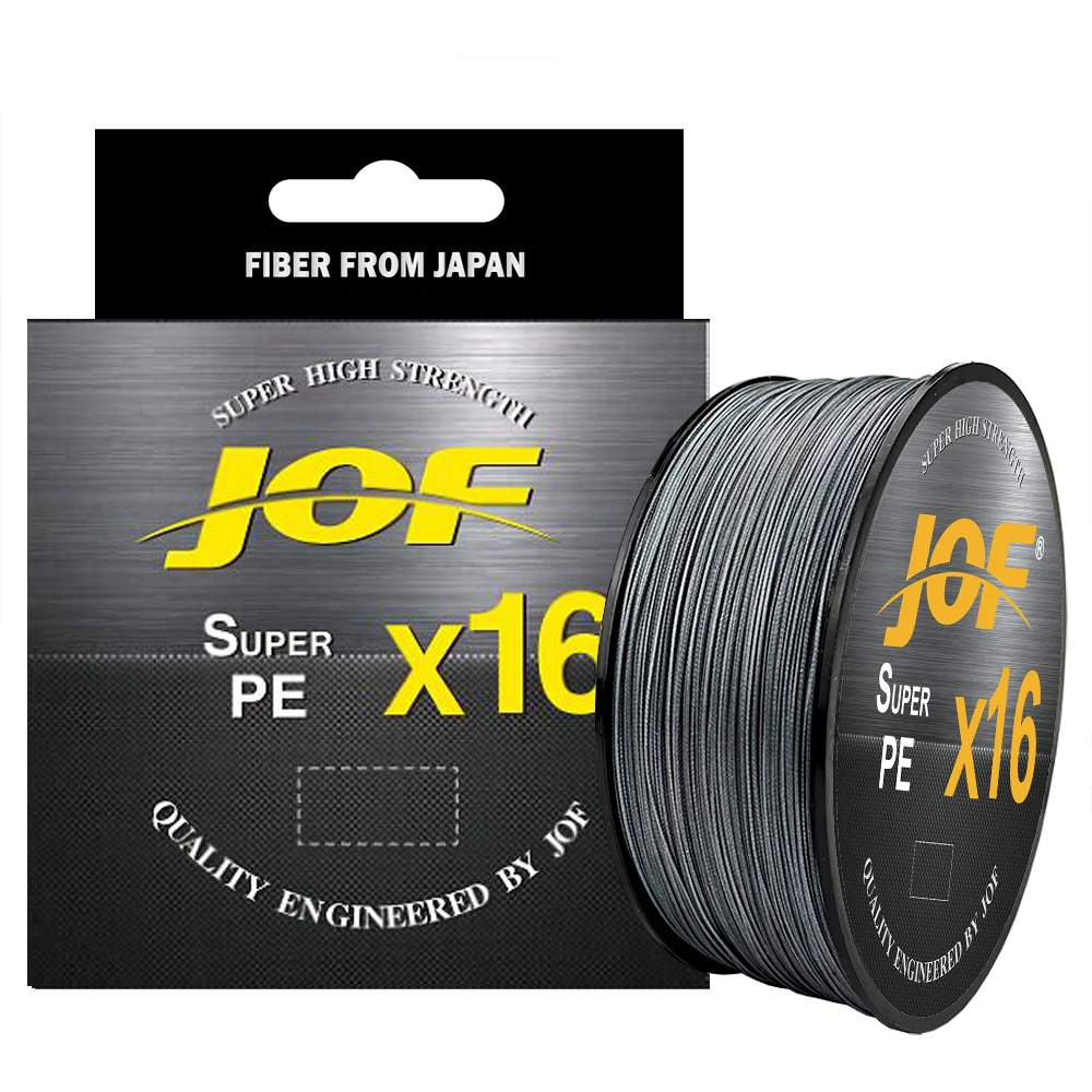 JOF-sedal trenzado X16 de 16 hebras, alambre de pesca de núcleo hueco para agua salada, resistencia a la abrasión, multifilamento, Super PE, 500M - imagen 2