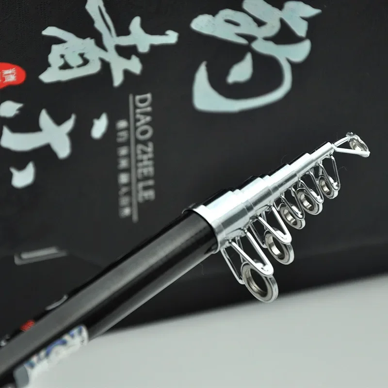 Caña de pescar plegable portátil para carpa, señuelo de pesca telescópico, carrete combinado con línea de pesca, 165cm - imagen 4