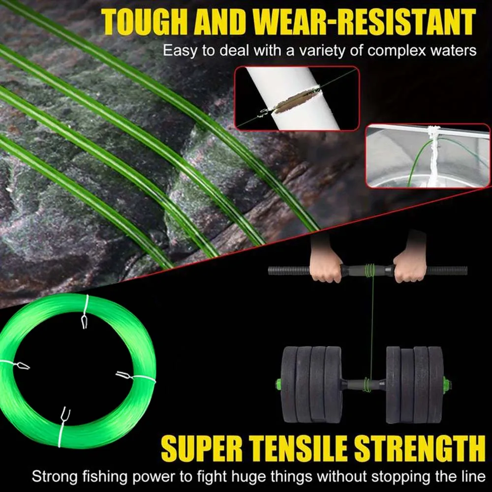 Línea de pesca de gran tamaño de 500M, monofilamento de nailon transparente a granel de 1,0mm, pesca en el mar, cuerda de respaldo para pesca con mosca, equipo de pesca - imagen 2